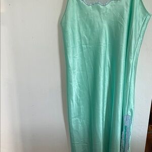 Valerie Stevens Mint Chemise with Lace Trim